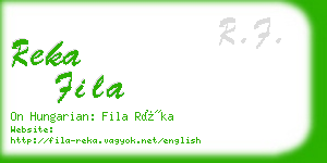 reka fila business card